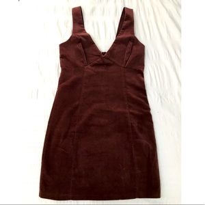 Burgundy velvet dress